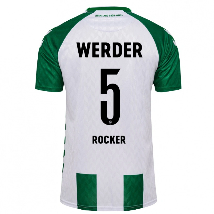 Danxen Hombre Camiseta Cimo Röcker #5 Verde Blanco 1ª Equipación 2026/27 La Camisa