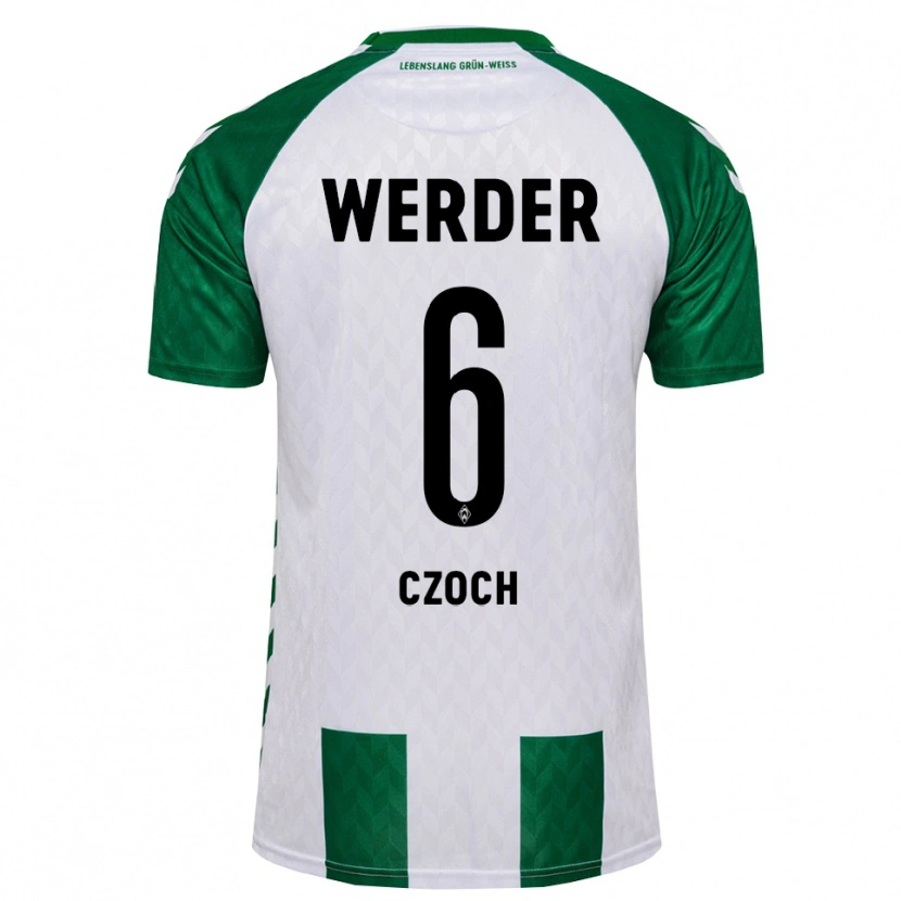Danxen Hombre Camiseta Mike Czoch #6 Verde Blanco 1ª Equipación 2026/27 La Camisa