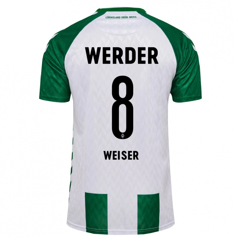 Danxen Hombre Camiseta Mitchell Weiser #8 Verde Blanco 1ª Equipación 2026/27 La Camisa