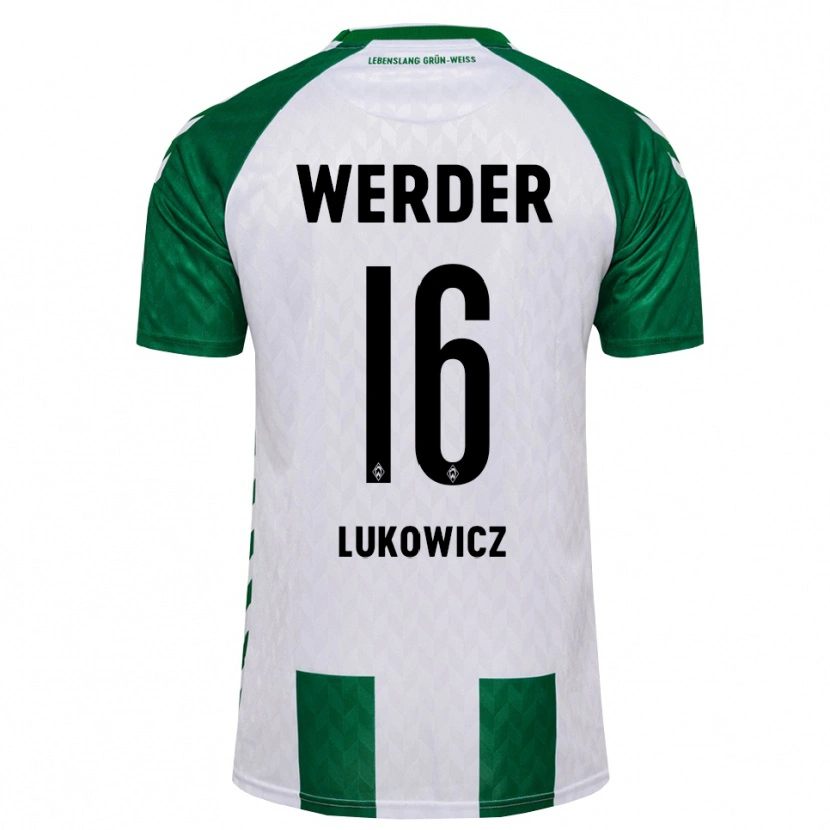 Danxen Hombre Camiseta Maik Lukowicz #16 Verde Blanco 1ª Equipación 2026/27 La Camisa