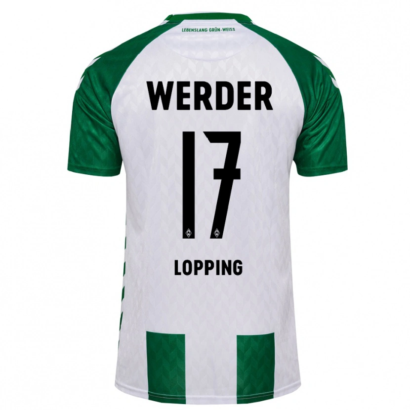 Danxen Hombre Camiseta Jakob Löpping #17 Verde Blanco 1ª Equipación 2026/27 La Camisa
