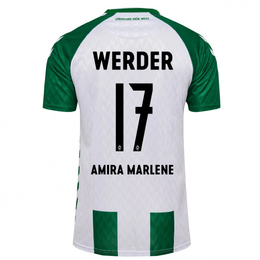 Danxen Hombre Camiseta Amira Marlene Dahl #17 Verde Blanco 1ª Equipación 2026/27 La Camisa