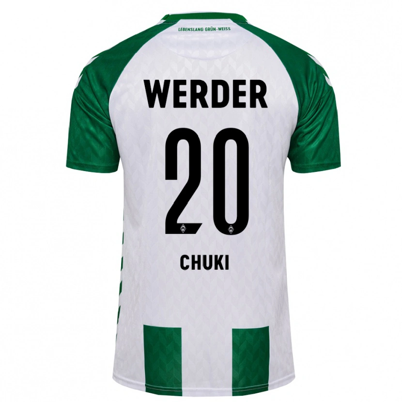 Danxen Hombre Camiseta Chuki #20 Verde Blanco 1ª Equipación 2026/27 La Camisa