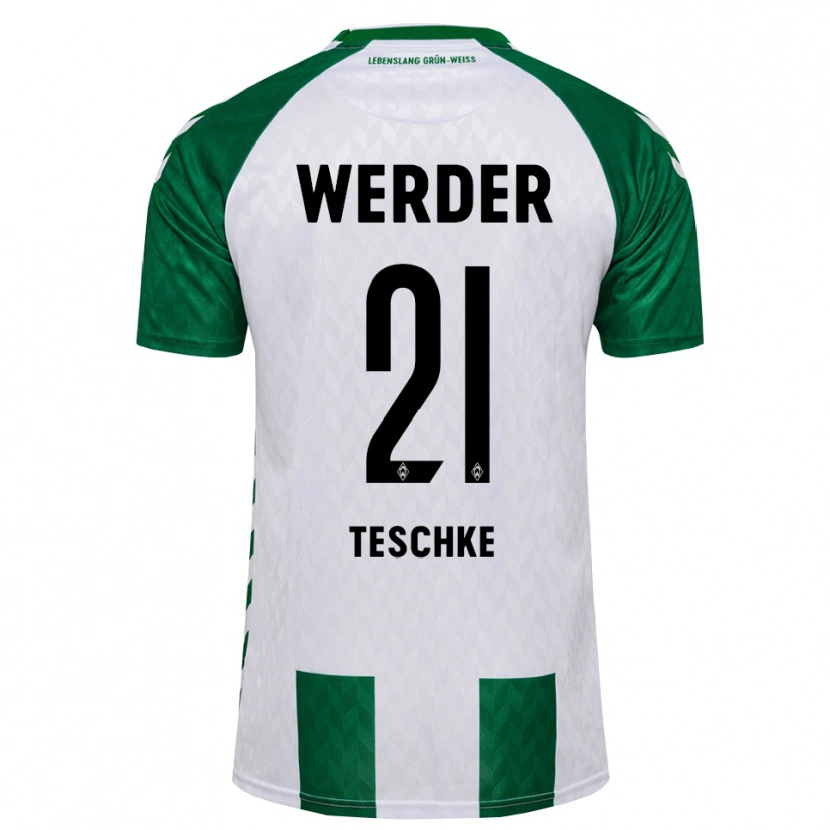 Danxen Hombre Camiseta Tim Teschke #21 Verde Blanco 1ª Equipación 2026/27 La Camisa