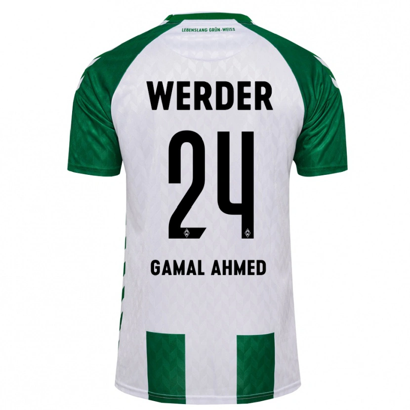 Danxen Hombre Camiseta Adam Gamal Ahmed #24 Verde Blanco 1ª Equipación 2026/27 La Camisa