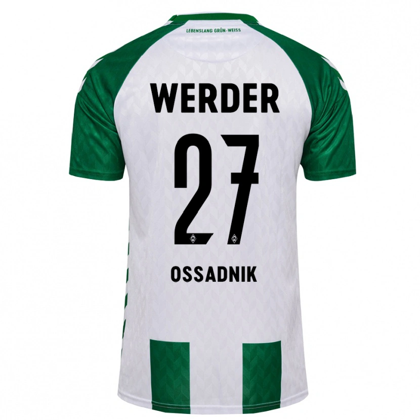 Danxen Hombre Camiseta Jannes Ossadnik #27 Verde Blanco 1ª Equipación 2026/27 La Camisa