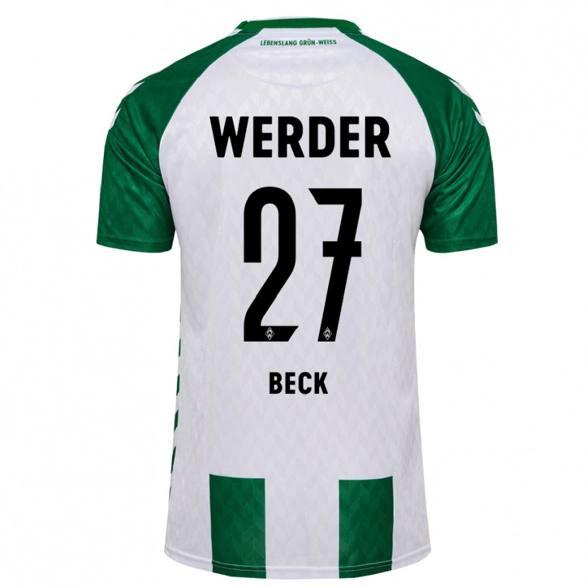 Danxen Hombre Camiseta Sharon Beck #27 Verde Blanco 1ª Equipación 2026/27 La Camisa