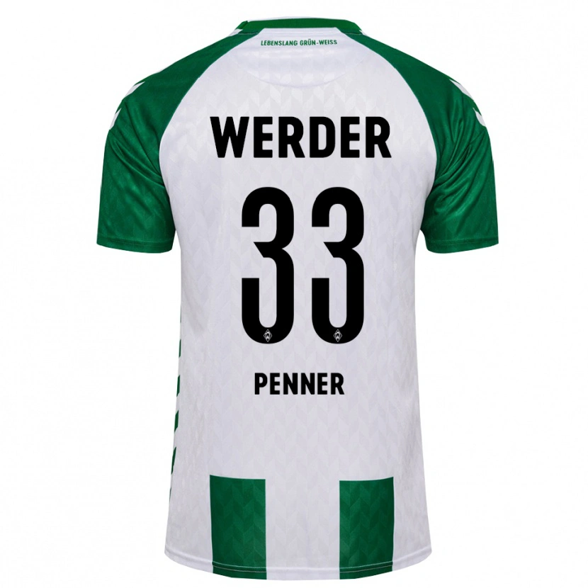 Danxen Hombre Camiseta Maria Penner #33 Verde Blanco 1ª Equipación 2026/27 La Camisa
