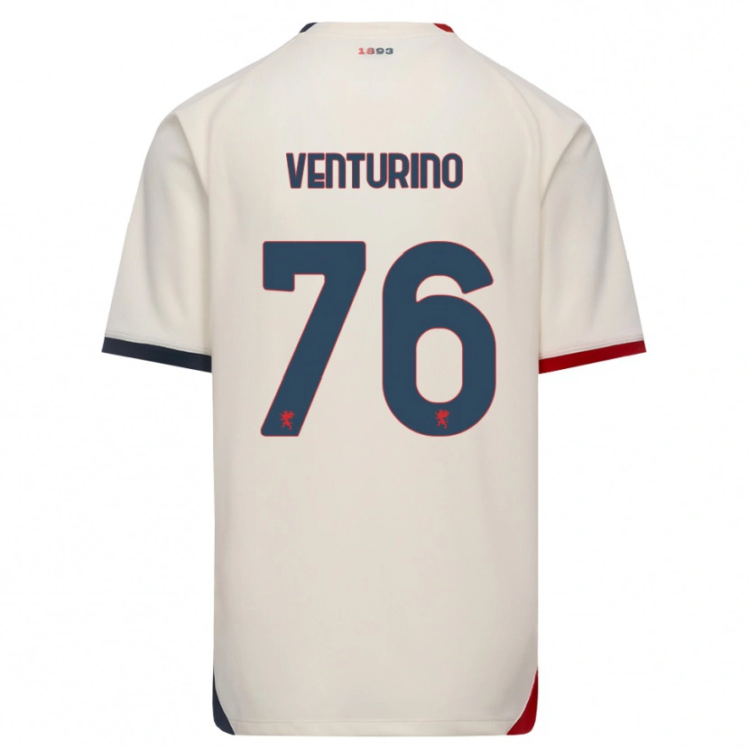 Danxen Hombre Camiseta Lorenzo Venturino #76 Blanco Roto Rojo 2ª Equipación 2026/27 La Camisa