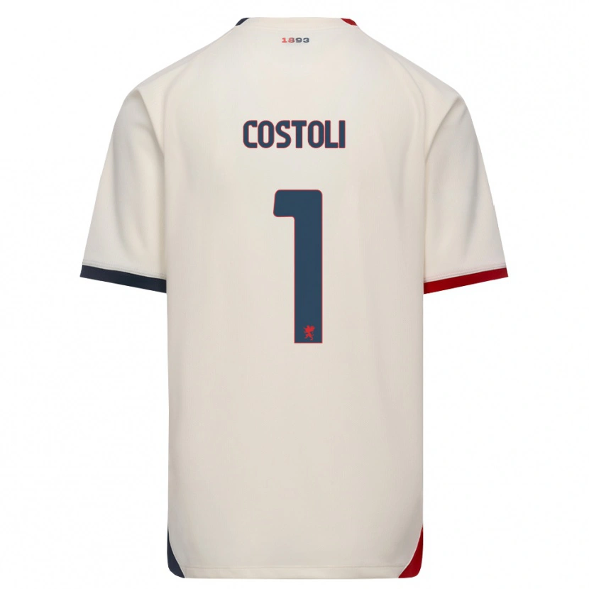 Danxen Hombre Camiseta Lorenzo Costoli #1 Blanco Roto Rojo 2ª Equipación 2026/27 La Camisa