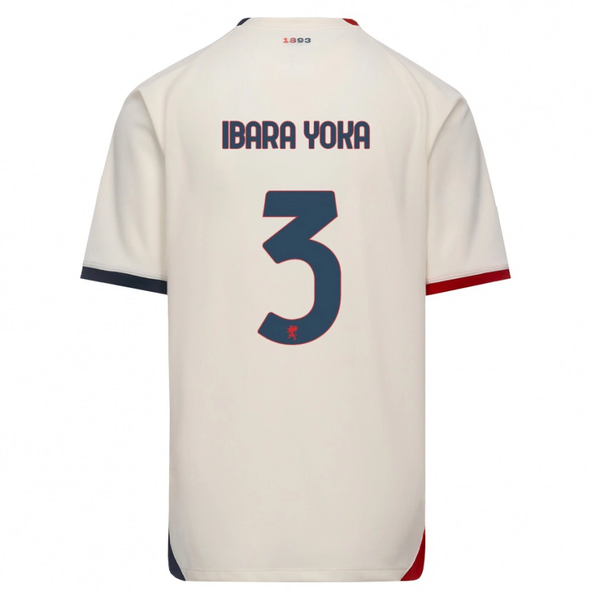 Danxen Hombre Camiseta Rafael Ibara Yoka #3 Blanco Roto Rojo 2ª Equipación 2026/27 La Camisa
