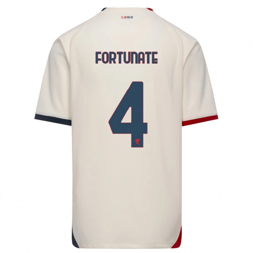 Danxen Hombre Camiseta Tony Fortunate #4 Blanco Roto Rojo 2ª Equipación 2026/27 La Camisa