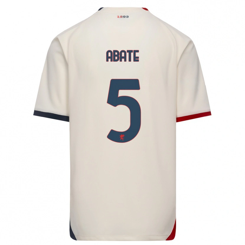Danxen Hombre Camiseta Giada Abate #5 Blanco Roto Rojo 2ª Equipación 2026/27 La Camisa
