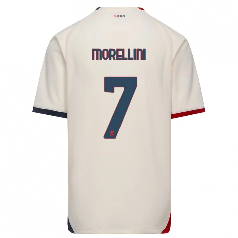 Danxen Hombre Camiseta Matteo Morellini #7 Blanco Roto Rojo 2ª Equipación 2026/27 La Camisa