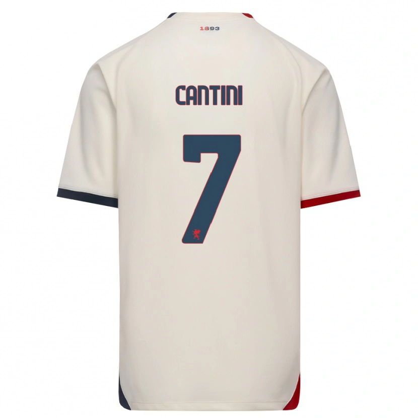 Danxen Hombre Camiseta Riccardo Cantini #7 Blanco Roto Rojo 2ª Equipación 2026/27 La Camisa
