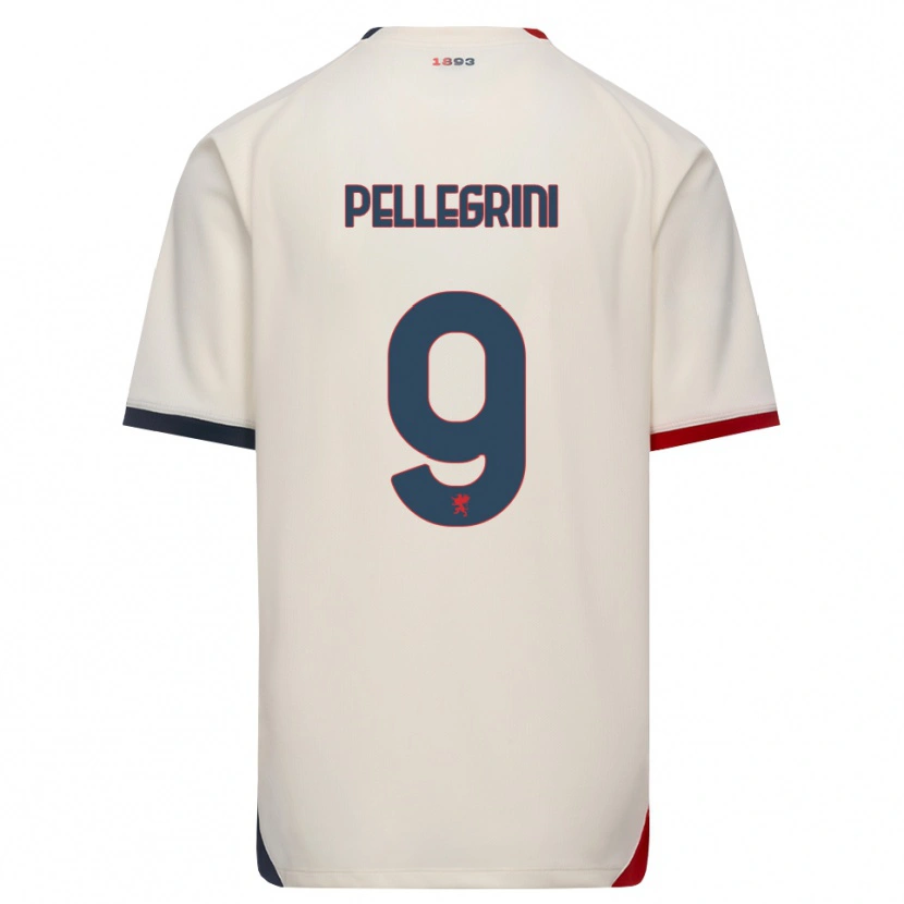 Danxen Hombre Camiseta Fernando Pellegrini #9 Blanco Roto Rojo 2ª Equipación 2026/27 La Camisa