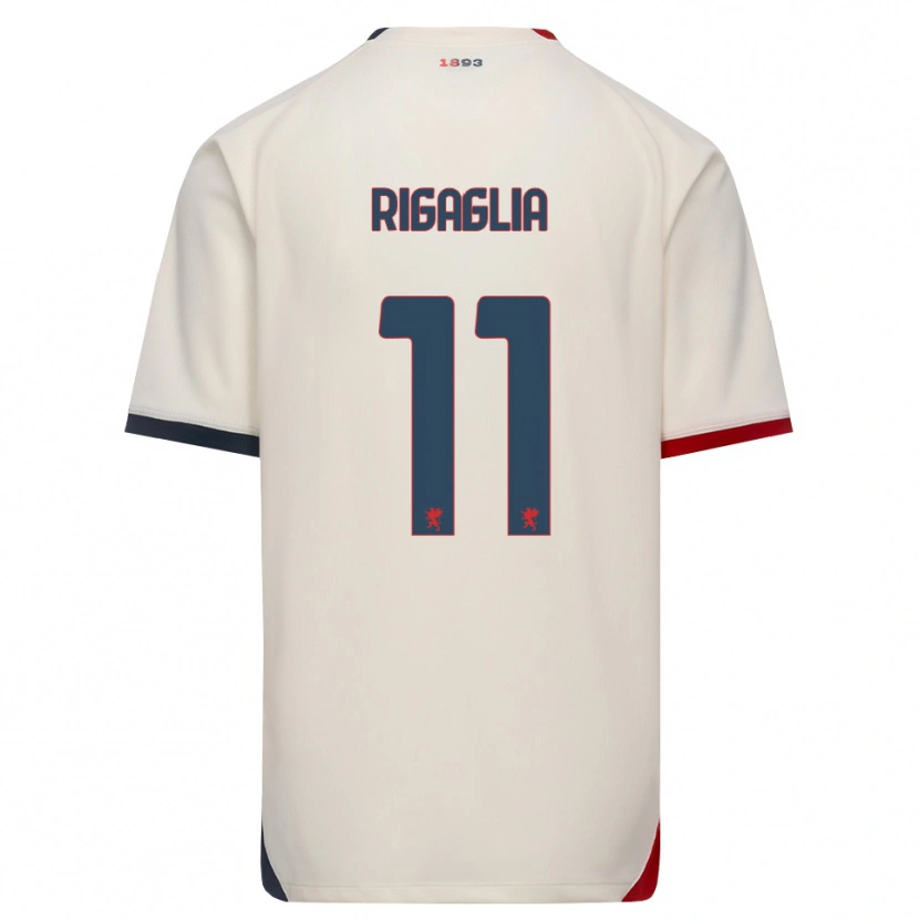 Danxen Hombre Camiseta Alison Rigaglia #11 Blanco Roto Rojo 2ª Equipación 2026/27 La Camisa