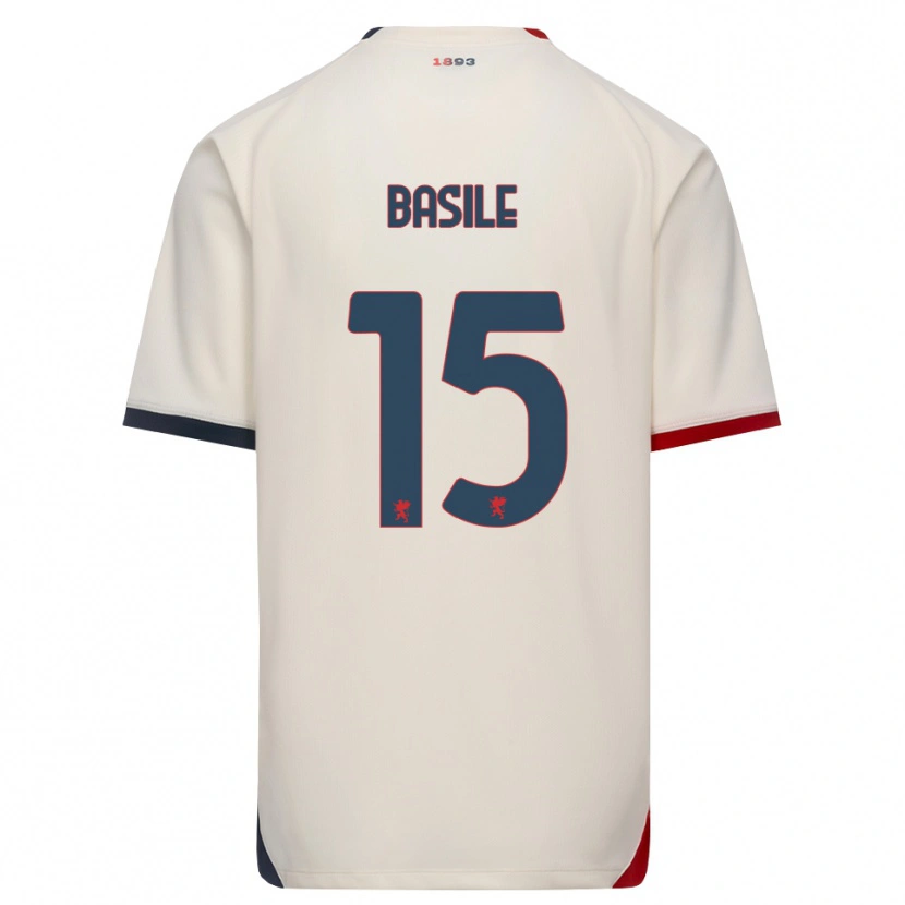 Danxen Hombre Camiseta Cosimo Basile #15 Blanco Roto Rojo 2ª Equipación 2026/27 La Camisa