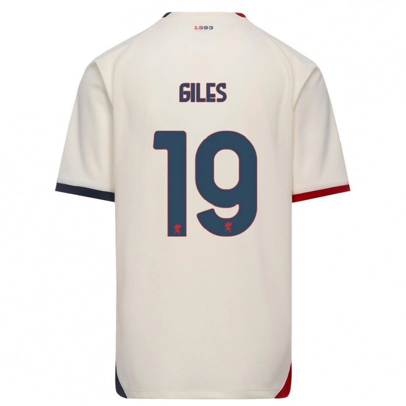 Danxen Hombre Camiseta Heidi Giles #19 Blanco Roto Rojo 2ª Equipación 2026/27 La Camisa