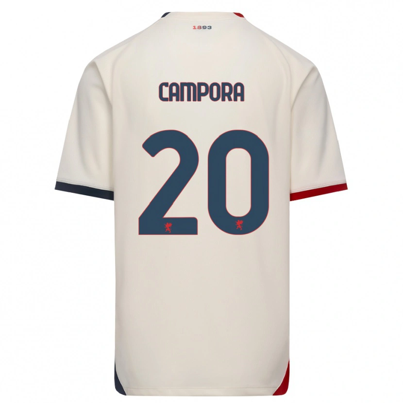 Danxen Hombre Camiseta Alice Campora #20 Blanco Roto Rojo 2ª Equipación 2026/27 La Camisa