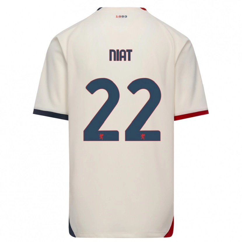 Danxen Hombre Camiseta Yahvan Niat #22 Blanco Roto Rojo 2ª Equipación 2026/27 La Camisa