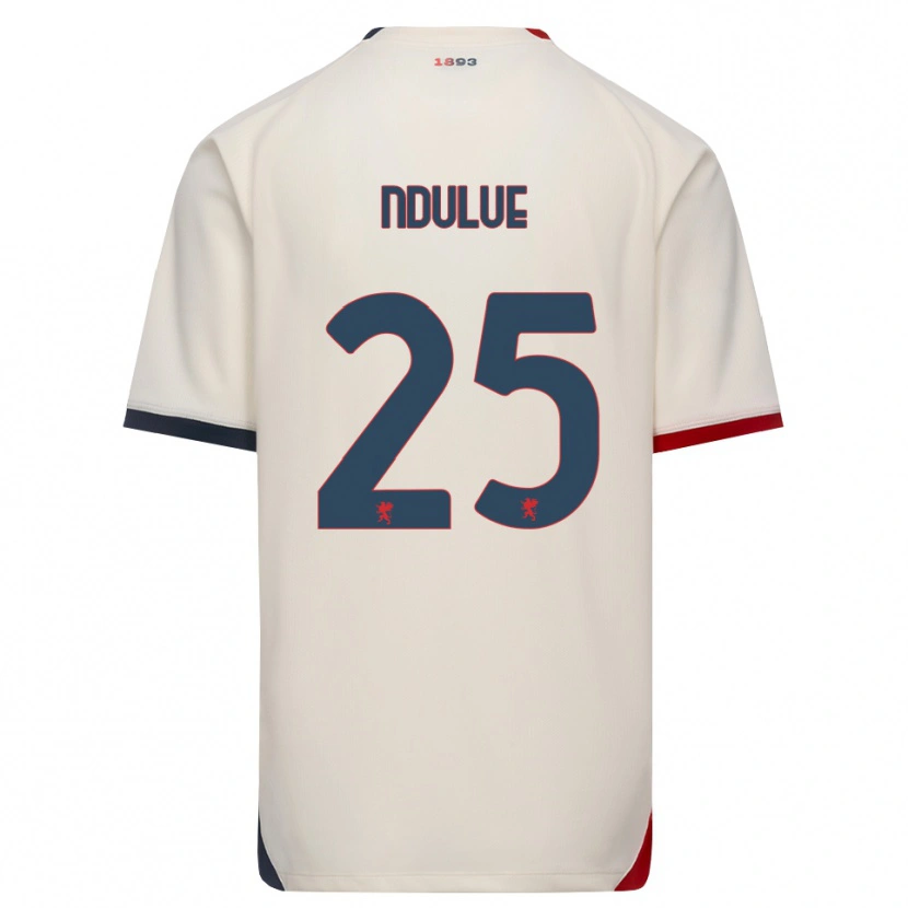 Danxen Hombre Camiseta Daniel Ndulue #25 Blanco Roto Rojo 2ª Equipación 2026/27 La Camisa