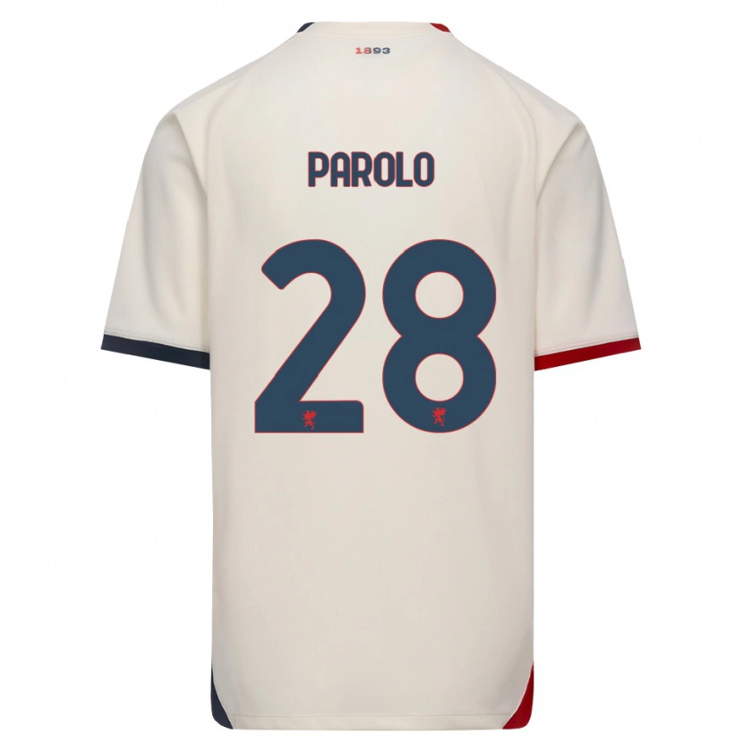 Danxen Hombre Camiseta Lucrezia Parolo #28 Blanco Roto Rojo 2ª Equipación 2026/27 La Camisa