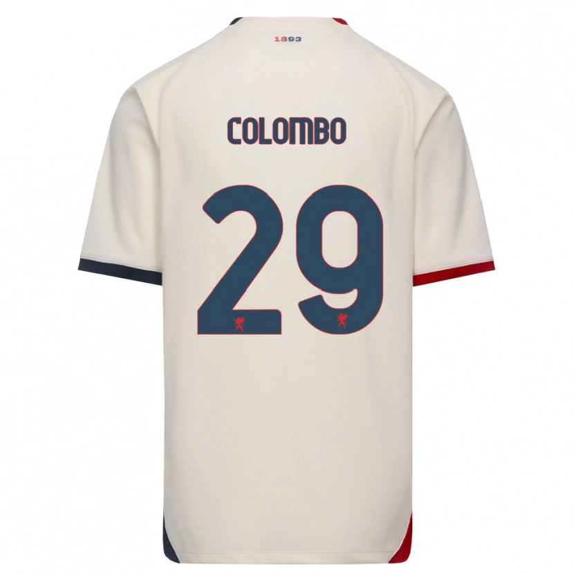 Danxen Hombre Camiseta Lorenzo Colombo #29 Blanco Roto Rojo 2ª Equipación 2026/27 La Camisa