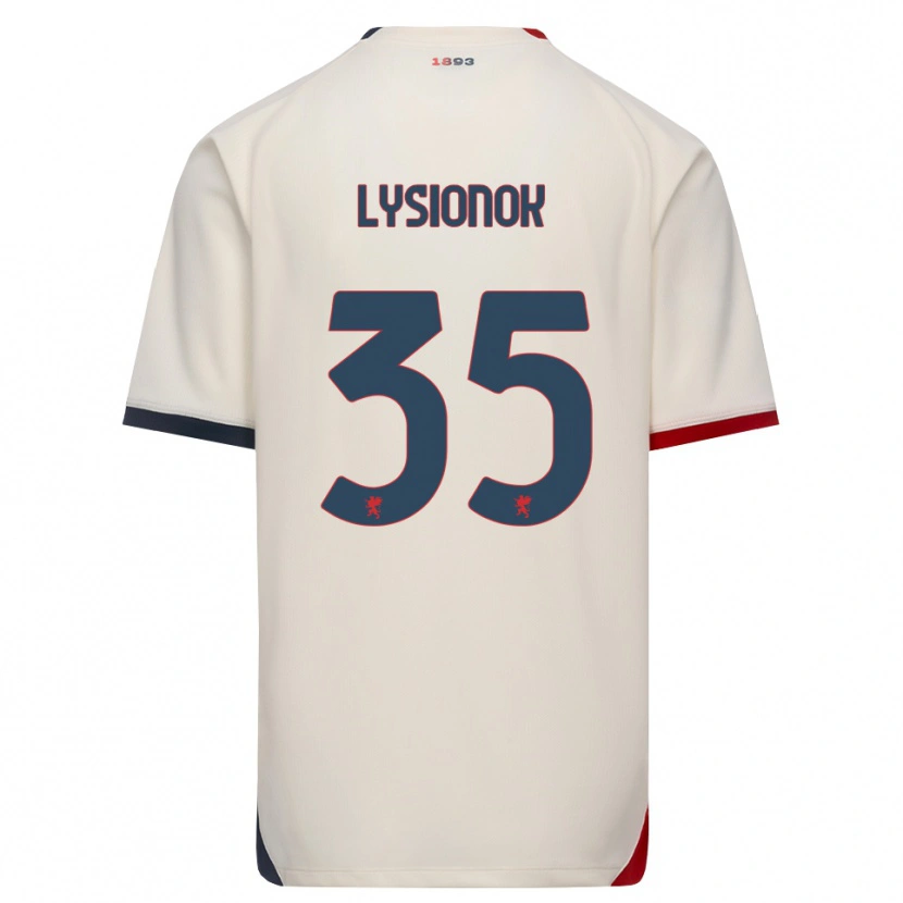 Danxen Hombre Camiseta Ernestas Lysionok #35 Blanco Roto Rojo 2ª Equipación 2026/27 La Camisa