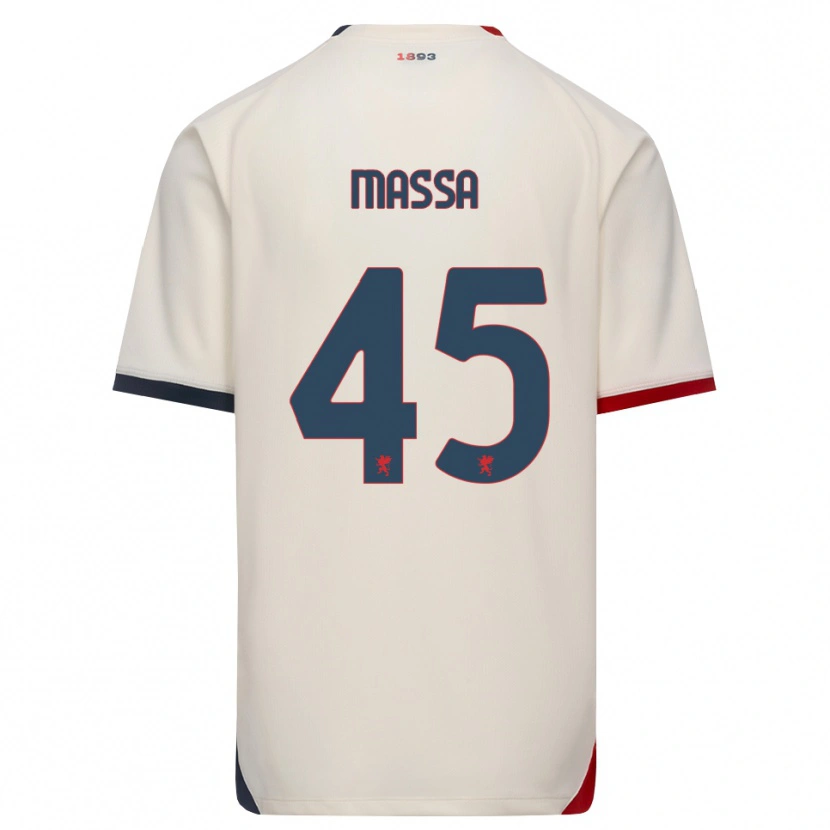 Danxen Hombre Camiseta Alessandra Massa #45 Blanco Roto Rojo 2ª Equipación 2026/27 La Camisa