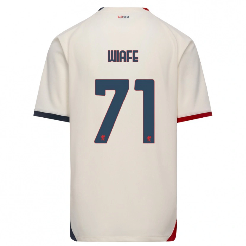 Danxen Hombre Camiseta Samuel Wiafe #71 Blanco Roto Rojo 2ª Equipación 2026/27 La Camisa