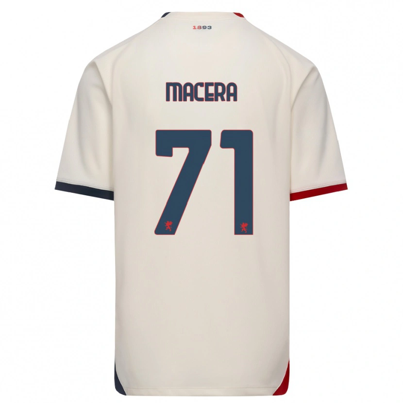Danxen Hombre Camiseta Matilde Macera #71 Blanco Roto Rojo 2ª Equipación 2026/27 La Camisa
