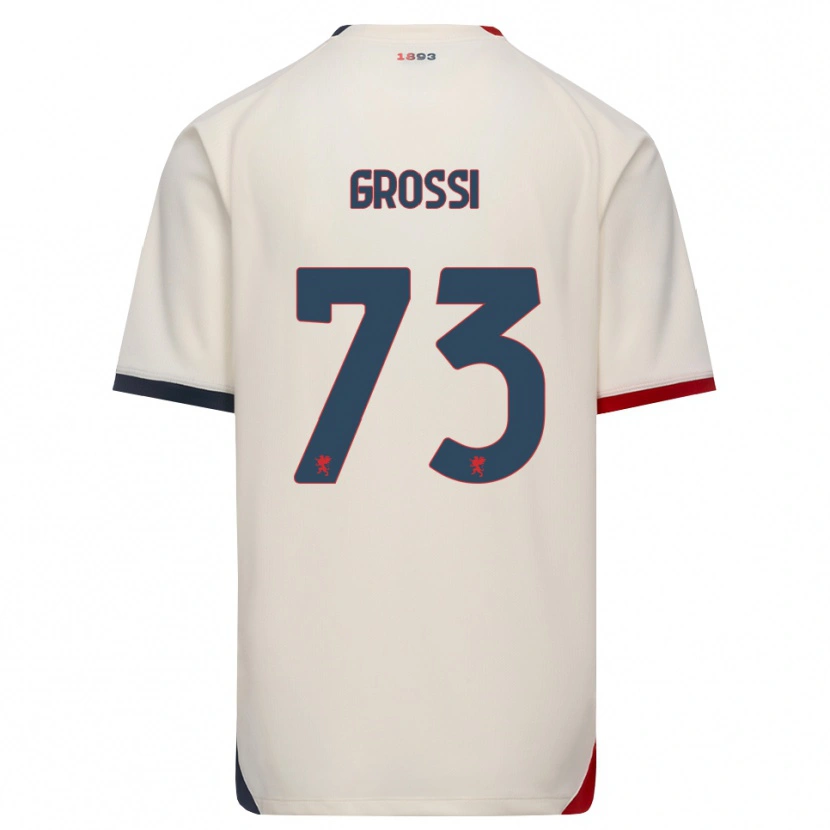 Danxen Hombre Camiseta Jacopo Grossi #73 Blanco Roto Rojo 2ª Equipación 2026/27 La Camisa
