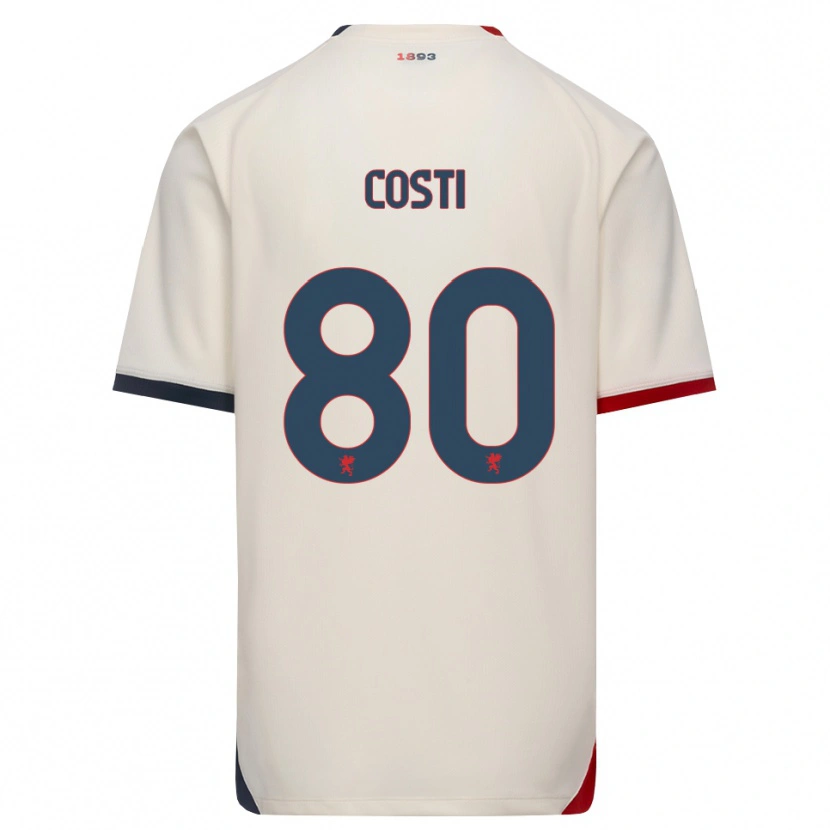 Danxen Hombre Camiseta Fabiana Costi #80 Blanco Roto Rojo 2ª Equipación 2026/27 La Camisa