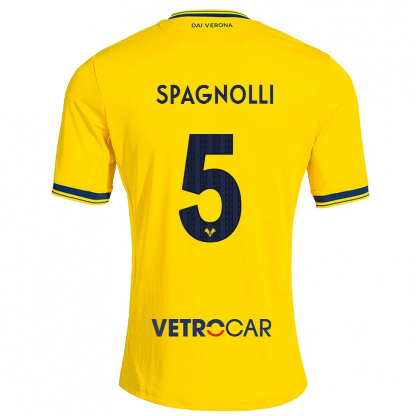 Danxen Hombre Camiseta Matteo Spagnolli #5 Amarillo Rojo 2ª Equipación 2026/27 La Camisa