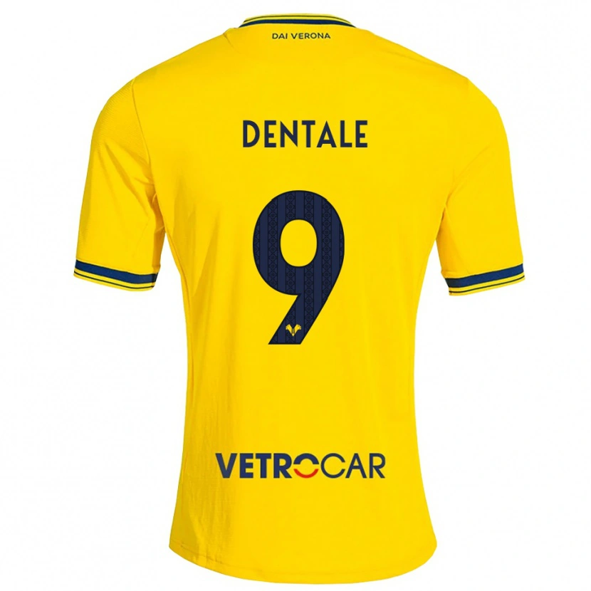 Danxen Hombre Camiseta Alessandro Dentale #9 Amarillo Rojo 2ª Equipación 2026/27 La Camisa