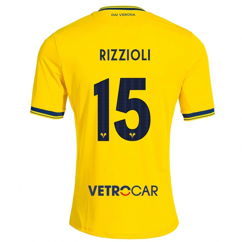 Danxen Hombre Camiseta Gaia Rizzioli #15 Amarillo Rojo 2ª Equipación 2026/27 La Camisa