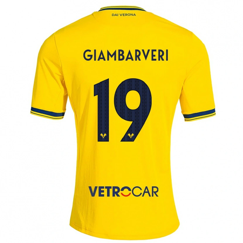 Danxen Hombre Camiseta Mattia Giambarveri #19 Amarillo Rojo 2ª Equipación 2026/27 La Camisa