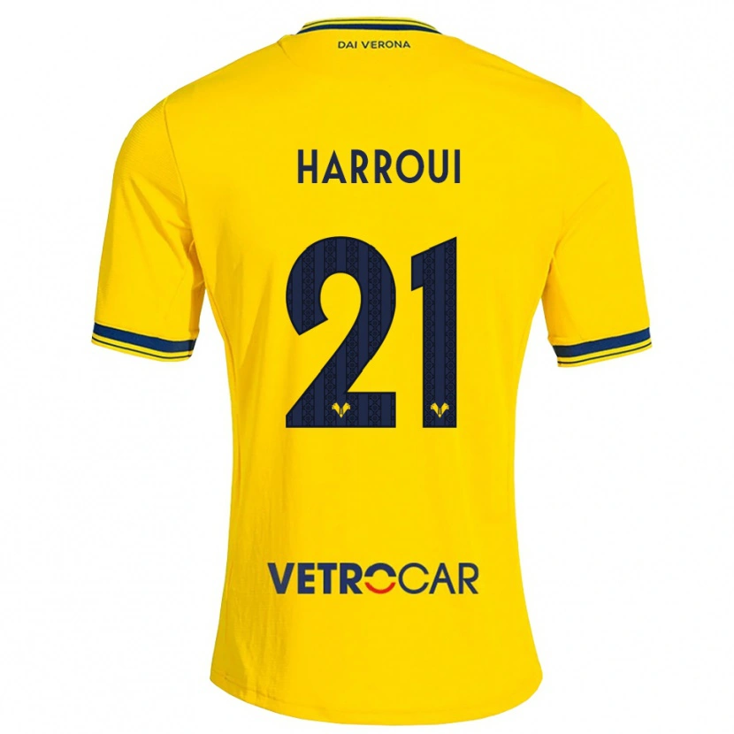 Danxen Hombre Camiseta Abdou Harroui #21 Amarillo Rojo 2ª Equipación 2026/27 La Camisa