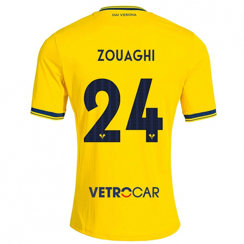Danxen Hombre Camiseta Thomas Zouaghi #24 Amarillo Rojo 2ª Equipación 2026/27 La Camisa