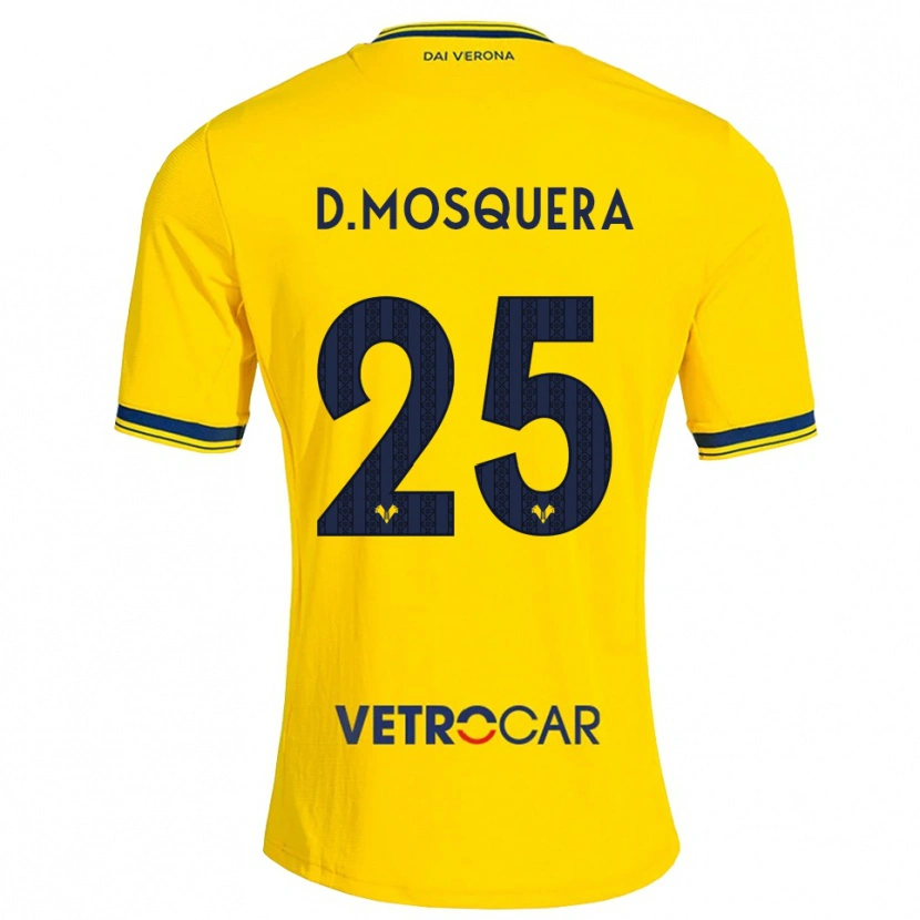 Danxen Hombre Camiseta Daniel Mosquera #25 Amarillo Rojo 2ª Equipación 2026/27 La Camisa