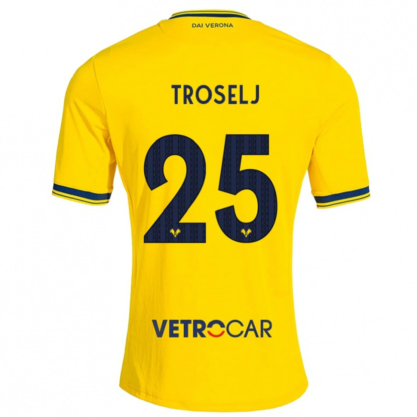 Danxen Hombre Camiseta Ethan Troselj #25 Amarillo Rojo 2ª Equipación 2026/27 La Camisa