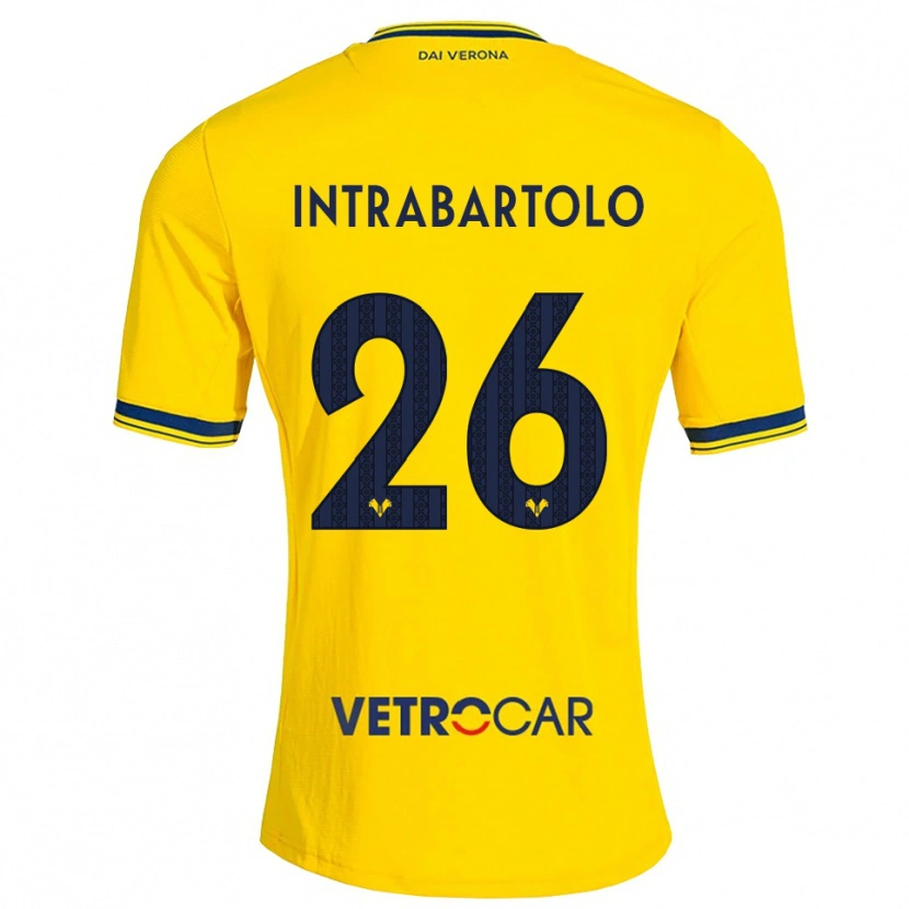 Danxen Hombre Camiseta Denis Intrabartolo #26 Amarillo Rojo 2ª Equipación 2026/27 La Camisa