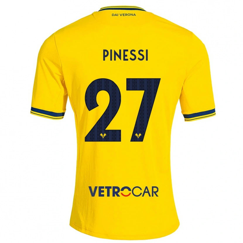 Danxen Hombre Camiseta Riccardo Pinessi #27 Amarillo Rojo 2ª Equipación 2026/27 La Camisa