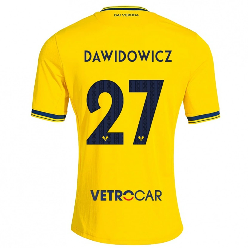 Danxen Hombre Camiseta Pawel Dawidowicz #27 Amarillo Rojo 2ª Equipación 2026/27 La Camisa