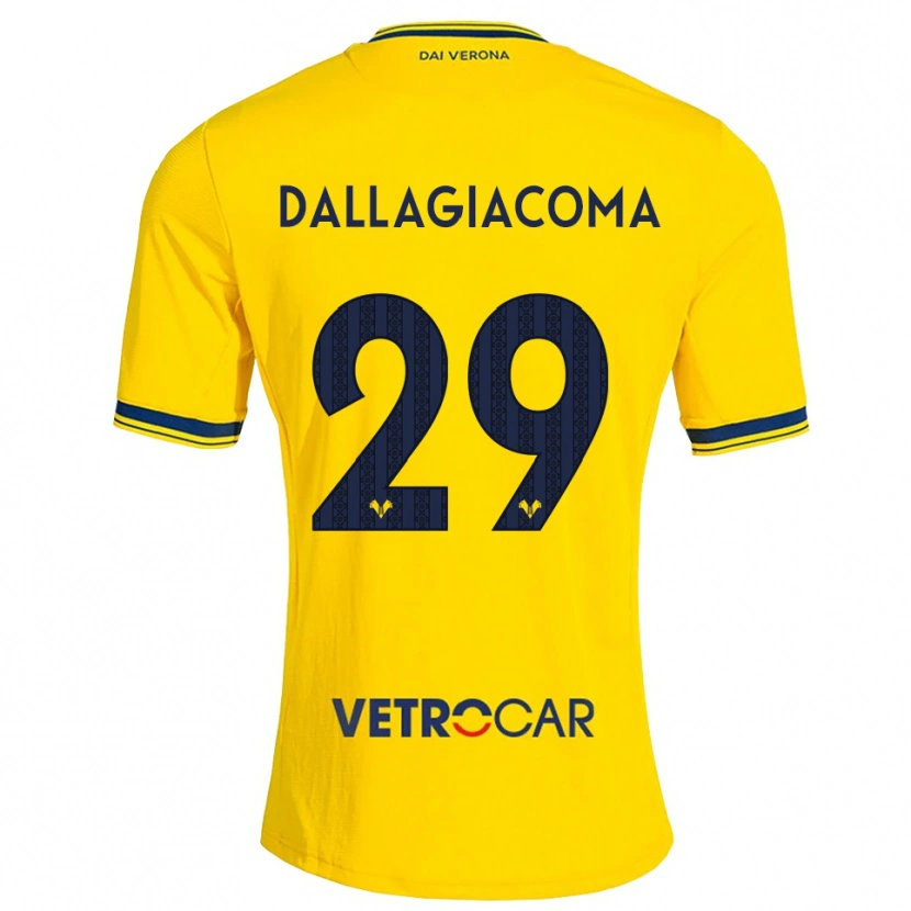 Danxen Hombre Camiseta Stefania Dallagiacoma #29 Amarillo Rojo 2ª Equipación 2026/27 La Camisa