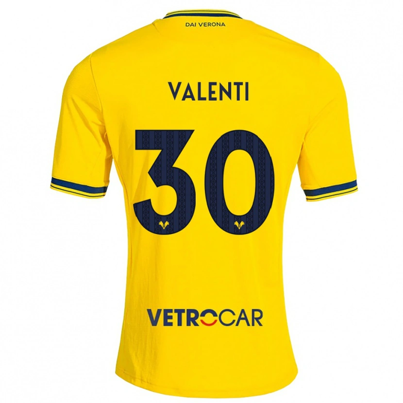 Danxen Hombre Camiseta Francesco Valenti #30 Amarillo Rojo 2ª Equipación 2026/27 La Camisa