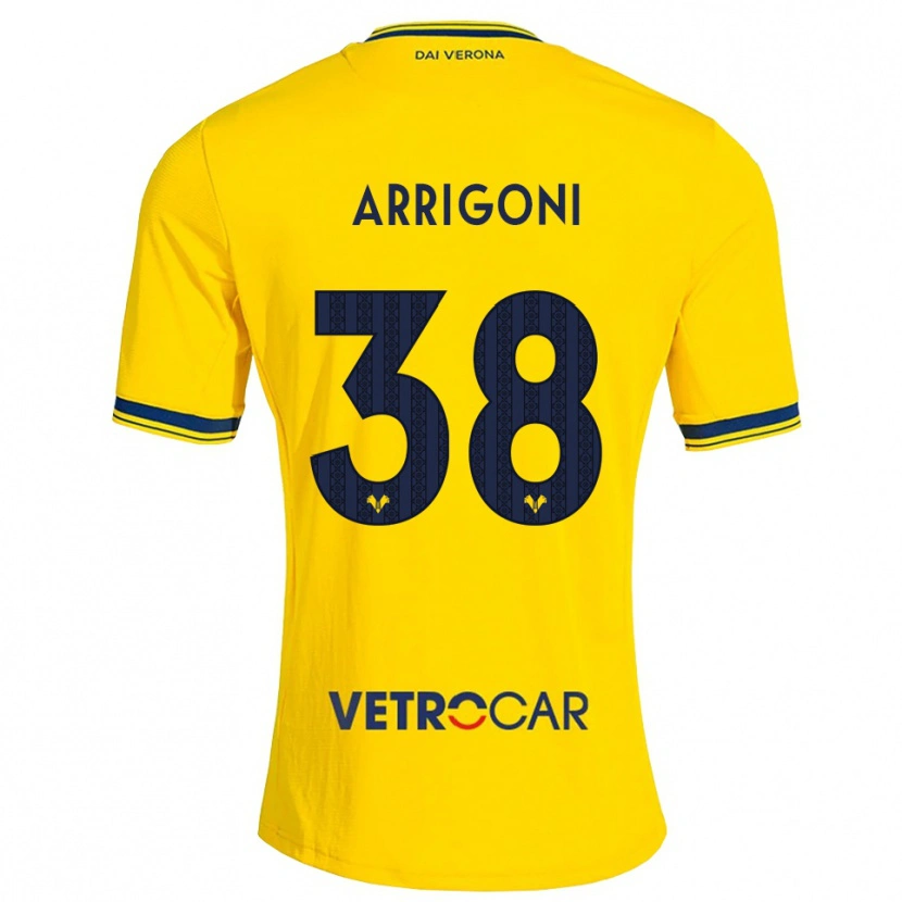 Danxen Hombre Camiseta Arrigoni #38 Amarillo Rojo 2ª Equipación 2026/27 La Camisa