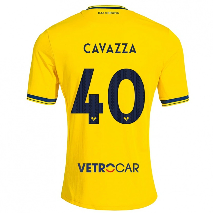 Danxen Hombre Camiseta Filippo Cavazza #40 Amarillo Rojo 2ª Equipación 2026/27 La Camisa