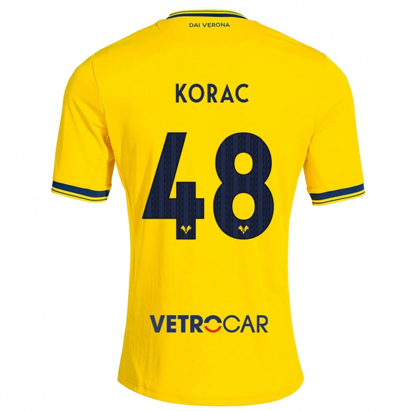 Danxen Hombre Camiseta Seid Korac #48 Amarillo Rojo 2ª Equipación 2026/27 La Camisa